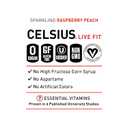 CELSIUS Sparkling Raspberry Peach, Sugar Free Energy Drink, 12 Fl Oz (Pack of 12) (EXP 03/09/27)
