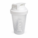 Javvy Shaker Bottle, White, 12 oz