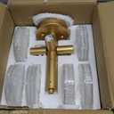 Modern Flush Mount Glass Ceiling Light, Gold Hallway Lights Vintage Chandelier, 4-Light Unique Light Fixture for Bedroom Entryway Loft Kitchen Laundry Bathroom Farmhouse