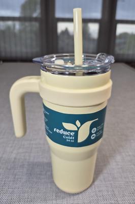 Reduce 24oz Cold1 Vacuum Insulated Stainless Steel Straw Tumbler French Vanilla