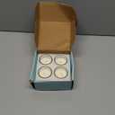 Set of 4 White Votive Candles, Clear Glass Filled Unscented Soy Wax Candle for Home Dcor Weddings Spa Holidays Party and DIY (1.8oz, 4 Packs)