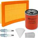 6485 Maintenance Kit Compatible with Generac 16KW 20KW 22KW 24KW 26KW Cooled Generators 999cc Engine with Paper Funnel Oil Wipe Replace Part Number 0J8478S Air Filter 070185E Oil Filter