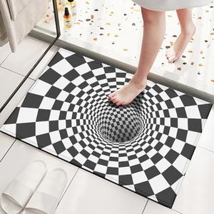 3D Trap Optical Illusion Door Mat Entrance Doormat Home Floor Mat Rugs for Entryway Outdoor Indoor Kitchen Bathroom Decor 17x29 inch