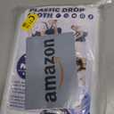 15 Pack Plastic Drop Cloths for Painting 9x12 Feet, Extra Thick Clear Plastic Painters Drop Cloth, Disposable Paint Plastic Covering Tarp, Waterproof Plastic Dust Sheets for Covering Furniture