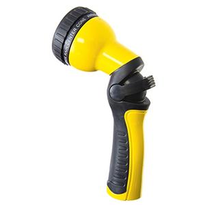 Dramm One Touch Revolution 9 Pattern Spray Gun with Thumb Control Water Flow, Perfect for Water Restricted Areas when Watering Plants, Pots, Baskets, Vegetables, Yellow