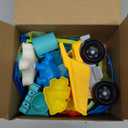 Sloosh Beach Sand Toys Set - Dump Truck Car Toy with Sand Molds for Toddlers Outdoor Play, Collapsible Foldable Buckets Mesh Bag Shovels Castle Animal Mold Sets, Kids Ages Sandbox Toys (Animals)