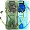 HEIKLN Hydration Bladder 1.5L-2L-2.5L-3L,Leak Proof Water Reservoir, BPA Free Military Water Storage Bladder Bag Hydration Pack Replacement Easy Clean for Bicycling Hiking Camping Hunting Running (2L Blue+Green)