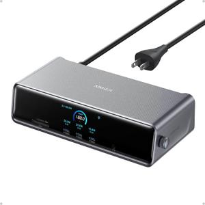 Anker Prime Docking Station (DL7400), 14-in-1 Triple Display, DisplayLink | 140W Max, Smart Display, Triple 4K@60Hz (2 HDMI+1 DP), for Windows Laptops (The Latest DisplayLink Driver Must Installed)