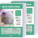 4x6 Matte Photo Paper for Inkjet Printer, 200gsm/52lb Single Sided 4R Matt Paper, 200 Pack