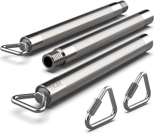 Heavy Duty Steel Resistance Band Bar - Portable for Working Out - Dual Cable Machine Attachment - Straight Bar for Resistance Bands
