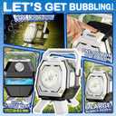 Bubble Machine for Kids with Lights, Big Bubble Maker, 320ml Large Tank, Easy-to-Use Battery Operated Bubble Blower with Bubble Solution for Parties, Birthdays, Indoor & Outdoor Play
