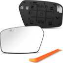 SNEMEEY Driver Side Mirror Replacement for 2006 2007 2008 2009 2010 Ford Fusion, Left Side Mirror Glass Power Heated with Backing Plate