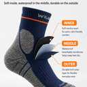 Waterproof Socks, Ultra-Thin Ankle, Merino Wool Lined Rain Socks, Patented British Membrane, Lightweight Breathable (Black), 