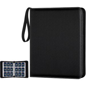 GERMUN Trading Card Binder, 900 Pockets Card Binder, 9-Pocket Sided Pocket Sports Card Binder, Premium Card Binders Compatible with MTG, TCG, Baseball Cards(Carbon Black)