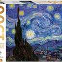 Mindbogglers Gold 1500-Piece Jigsaw Puzzle: Starry Night by Van Gogh - Jigsaws for Adults - Deluxe Jigsaw Puzzles - 33x26in - Intricate Puzzles - Advanced Jigsaws - Hobbies - Gold Foil Jigsaw Puzzles