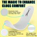 Knixmax 2 Pairs Insoles for Crocs Clog, Comfort Thin Replacement Innersoles for Men Women, Wide Fit Shoe Inserts for Birkenstock Mules Sneakers Flats Water Sandals Garden Nurse Clogs (3 Pairs: Grey)