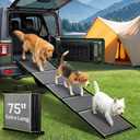 75'' Extra Long Telescoping Dog Ramp, 20" Wide Dog Car Ramp for Large Dogs