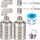 Float Valve1/2" 3/4" Auto Shut Off Mini Float Valve,304 Stainless Steel Auto Water Level Control Valve for Water Tank,Pool,Water Tank, Livestock Troughs 2pcs