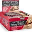 BSN Protein Crisp Bar, Salted Toffee Pretzel, 20 Gram Protein Snack Bars with Whey and Fiber, Gluten-Free Crunchy Energy Bars for Workout, Fitness, On-the-Go, 12 Count (EXP 07/08/26)