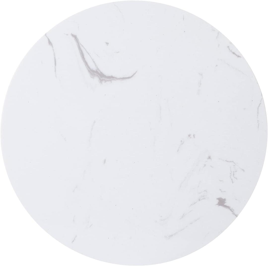 Round Marble Cheese Cutting Board Plates White 7.8IN