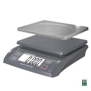 Postal Scale Transport Scale 30kg/1g, 66lb with Battery and Stainless Steel Scale Plate, can be Used in Home Kitchen, Postal, Transport, Parcel, Supermarket with Fruit Scale