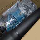 Leaf Blower Cordless, 650CFM Electric Leaf Blowers with 2 x 5.2Ah Batteries and Charger, 3 Speed Modes, 1 x Adjustable Shoulder Strap, Powerful Blowers for Lawn Care, Patio, Dust, Blowing Leaves (Blue)