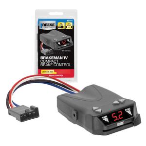 REESE Towpower 8507111 Brakeman IV Time-Delay Brake Controller for Trailers with 1-4 Axles, Compatible with Ford, GM, Chevy, Dodge, RAM, Toyota, Jeep. Wiring Harness Sold Separately.
