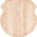 FINGERINSPIRE Nature Wood Plaque Unfinished Wooden Plaque 4.7x5.9x0.7 inch Shield Shape Wood Decoration Plaque Blank Wooden DIY Plaques Wooden Natural Signboards for DIY Projects or Home Wall Decor