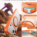 TORRAS Upgraded 360 Magnetic Stand for iPhone 17 Pro Max Case with Camera Control, Fit for MagSafe with Ring, Mil-Grade Protection, Translucent Slim for iPhone 17 ProMax Case Ostand, Neon Orange