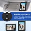 CARFIB 2pcs Car Picture frame Sun Visor Photo Frame Leather Display Memorial Pictures for Couple Family Universal Vehicle Personalized Decor Black