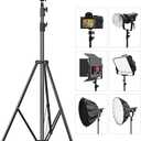 Heavy Duty Light Stand 9.5 Feet/2.8 Meters Adjustable Spring Cushioned Metal Photography Tripod Stand for Photo Studio Speedlight, Ring Light, Photographic Equipments Thickening Flash Stand
