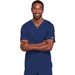 Cherokee Scrubs for Men & Women V-Neck Scrub Top with 4 Pockets, Cotton Blend Soft Stretchy Easy Care Nursing Uniform - 4725 (Medium)