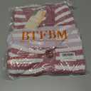 BTFBM Casual Women Spring Dresses 2025 Sleeveless Striped Midi Button Down Dress Ribbed Knit Cardigan Cover Up Dress (M)