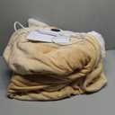 Wearable Heated Blanket with Foot Pocket, Electric Throw Blanket with Sleeves, Heated Cozy Warm Shawl with 10 Heat Settings and 1/2/4/6/8 Hours Auto-Off50''x75'' Beige