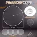LEIFIDE 4 Pcs 22 Inch Portable Drum Shields Drum Noise Barrier Clear Acrylic Cymbals Shields Kit Sound Baffle Muffles Live Recording Standard Mounting on All Cymbal Stands Shield for Performance