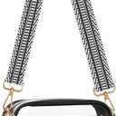 Clear Bag for Stadium Events, Clear Crossbody Bag Stadium Approved Fanny Pack Concert Purses for Women Men (Black-4)