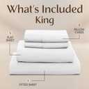 Utopia Bedding King Size Sheet Set 4 Piece Bed Sheets, Soft and Breathable Microfiber, Includes 1 Fitted Sheet, 1 Flat Sheet and 2 Pillowcases Oeko Tex (White)