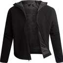 Spyder Mens Softshell Jacket - Faux Fur Lined Water Wind Resistant Performance Mens Fleece Jacket for Hiking Running Jogging (Black, XL)