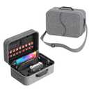 Compact All in One Carrying Case for Nintendo Switch 2 2025, Hard Shell Organizer Box for Switch 2 Accessory Compatible with Pro Controller Dock, with 18 Game Card Slots, Hard Shell Travel Bag, Grey