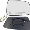 Passenger Right Side Heated Mirror Glass Compatible with 2009-2018 Dodge Ram 1500 2500 Ram Side Heated Mirror Glass Convex 68050298AA, 68079362AA