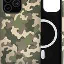 Case Compatible with iPhone 17 Pro Max,[Compatible with MagSafe] Camouflage Camo Phone Case for Girl Women Boy Men,Dual-Layer Fashion Design Blue