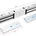 Dual Door Magnetic Lock 1200lbs Holding Force Electromagnetic Lock 12V Fail Safe for Double Door Access Control System