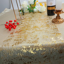 Snowkingdom Gold Table Runner, Sequin Glitter Foil Metallic Thin Mesh Runner Roll 11"x108", Gold Table Decorations for Event Party, Wedding, Birthday Party, Christmas