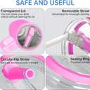 30 oz Replacement Lid for Stanley Quencher Tumbler with Handle, 2 PCS Spill Proof Lid Accessories Fit, Leak-Proof Splash Resistant Replaceble Cover Cap for Stanley, (Pink)