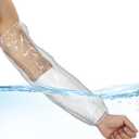 Sosation 50 Pcs Waterproof Arm Cast Cover for Shower Bath, arm Sleeve Protector, Adult Long Cast Bandage Protector Bag Covers for Shower Broken Wound Wrists Elbow (Fingerless, 18 Inch)