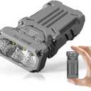 WUBEN X2 1,800 High Lumens Outdoor Pocket Flashlight 90+ High CRI, 175 Floodlighting Mini Rechargeable Flashlight for EDC, Camping, Night Walk, Emergency with 6 Light Modes, Type-C Charging Lanyard (Titanium gray)