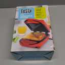 Tasty Mini Sandwich Maker, Makes Sandwiches, Paninis, Grilled Cheese, Desserts, Quick Results, Easy Cleanup, 600W, Red