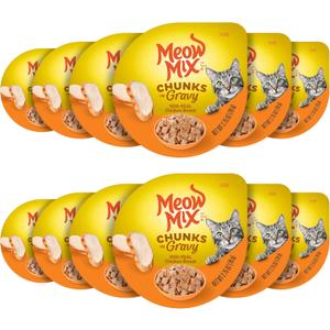 Meow Mix Chunks in Gravy Wet Cat Food, Chicken Breast, 2.75 Ounce (Pack of 12)