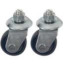 Floor Jack Casters for 3 Ton Floor Jack, Cast Iron Caster Wheels, Quality Replacement Parts Fit for ATD, Cornwell, Mac Tools, Matco, Mountain, Napa, Sunex & More, Pack of 2 (12mm Stem)