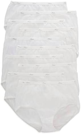 Hanes Women's Signature Cotton Breathe Briefs Underwear Pack, 10-Pack (Colors May Vary)
